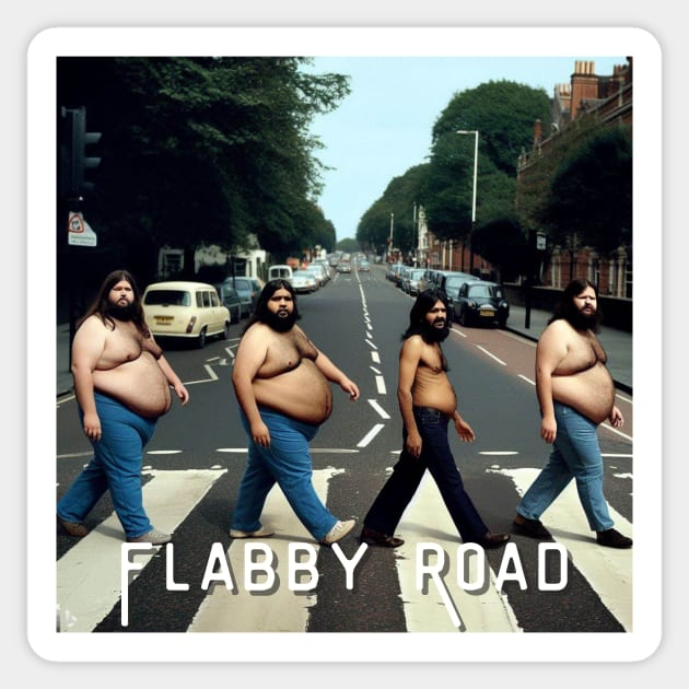 Flabby Road Sticker by DadOfMo Designs